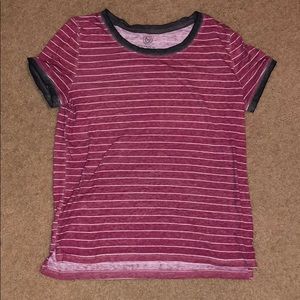 Maroon Striped Tee